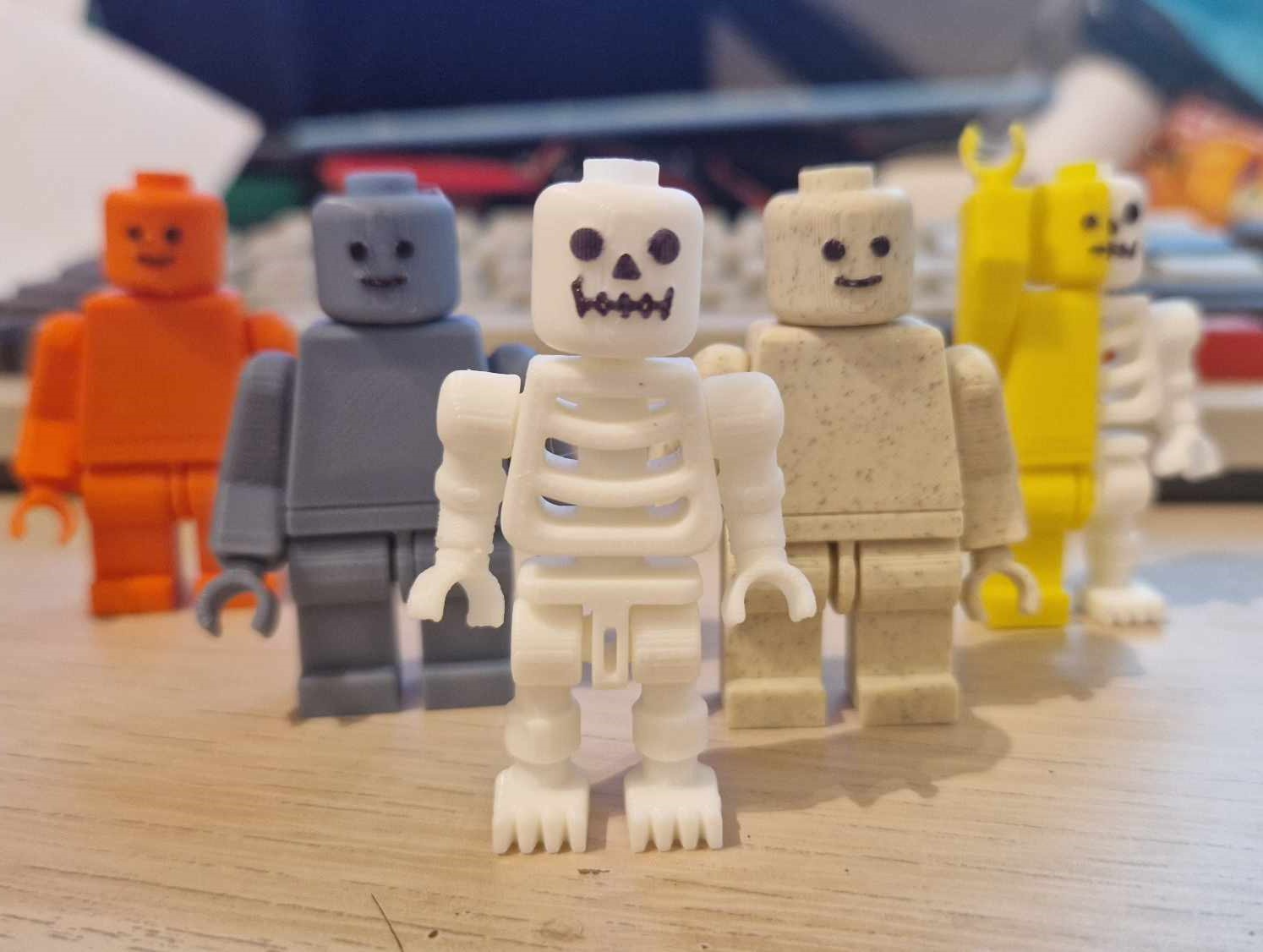 Brick Skeleton Figure - Print In Place
