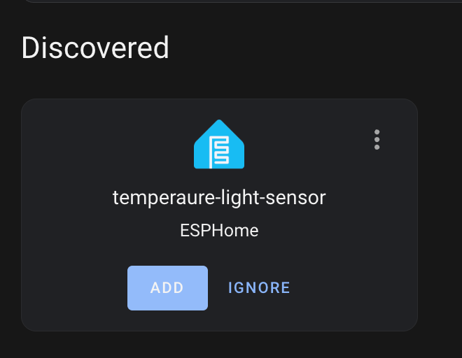 ESP32 NodeMCU-32 with temperature & light sensor