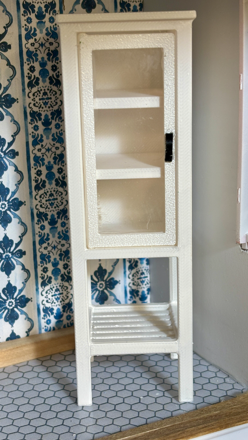 Dollhouse Scale 1:12 Bathroom Storage Cabinet