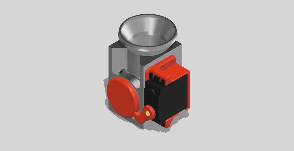 MG995 Servo holder. Pellet Dispenser System