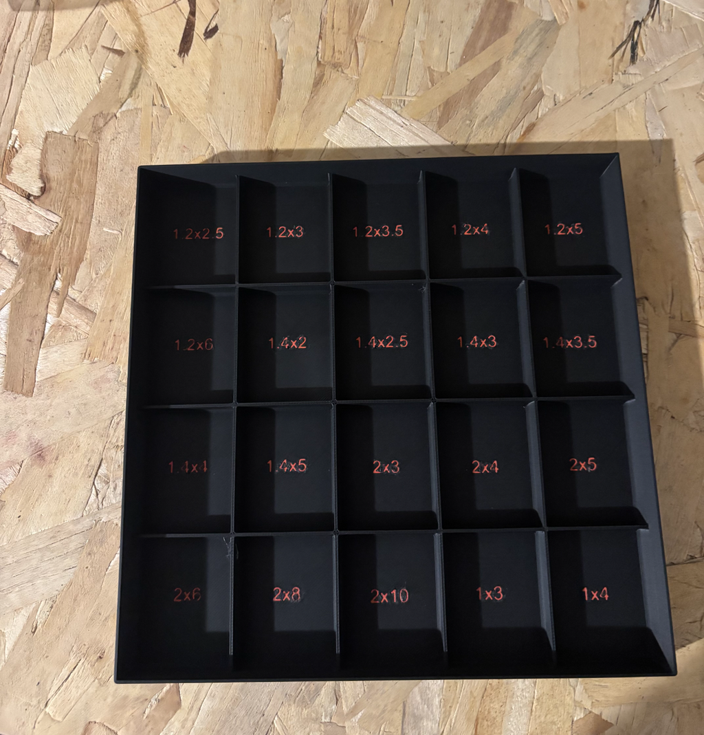 organizer for self-tapping micro wood screws