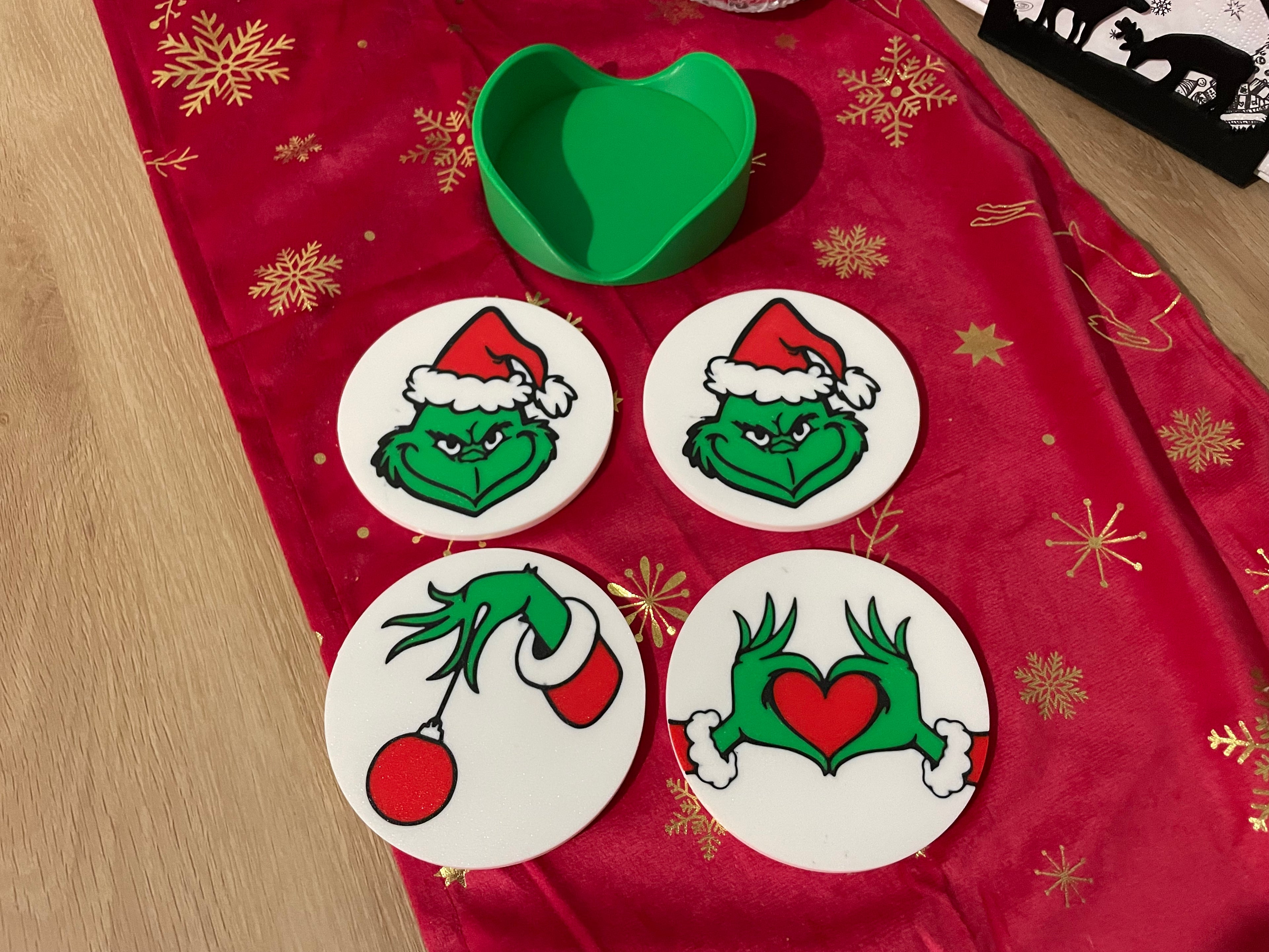 Grinch - Christmas Coaster Set