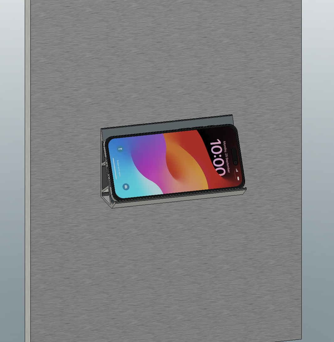 Parametric Phone Holder For Shelf Or Magnets