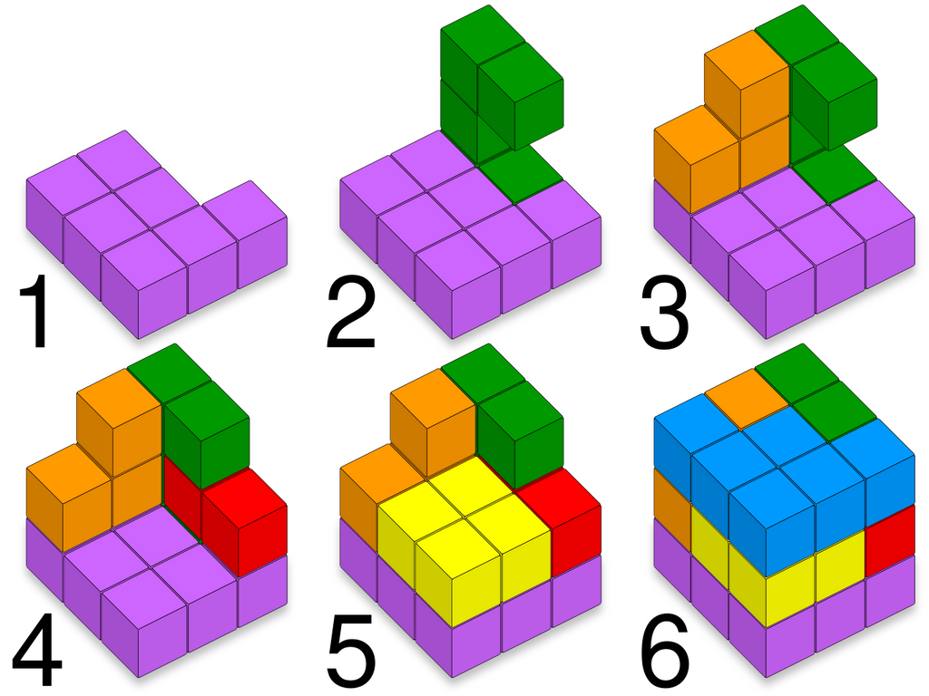 3*3*3 6-Piece Diabolical cube