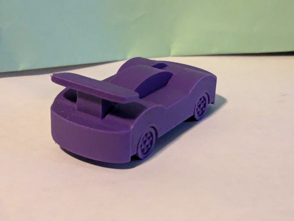 Basic Print in Place Car - Free Commercial Use