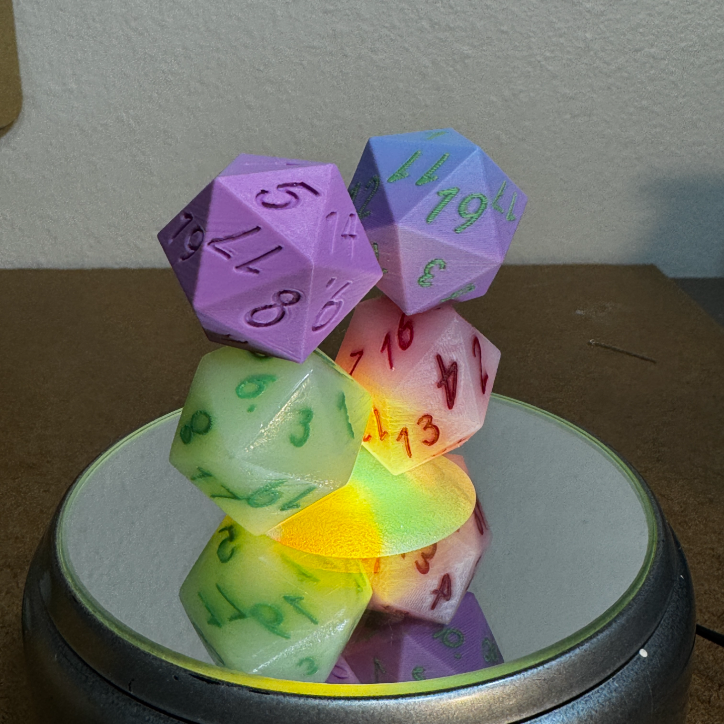 D20 Dice Numerically Balanced Easy Color
