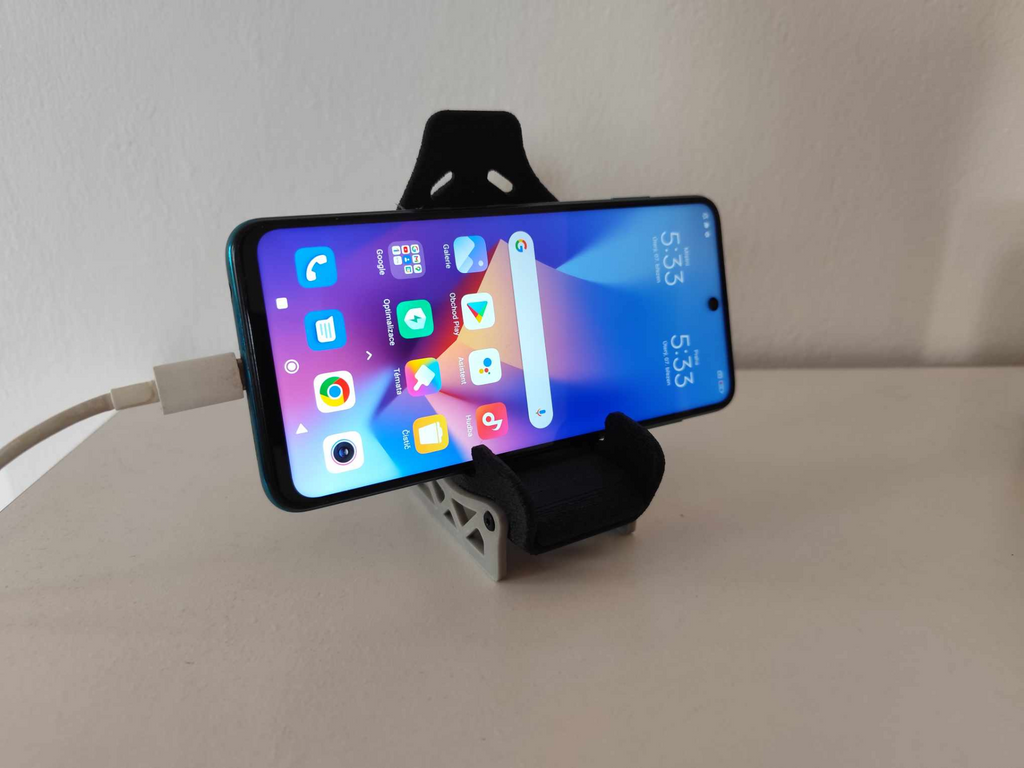 Racing seat phone stand