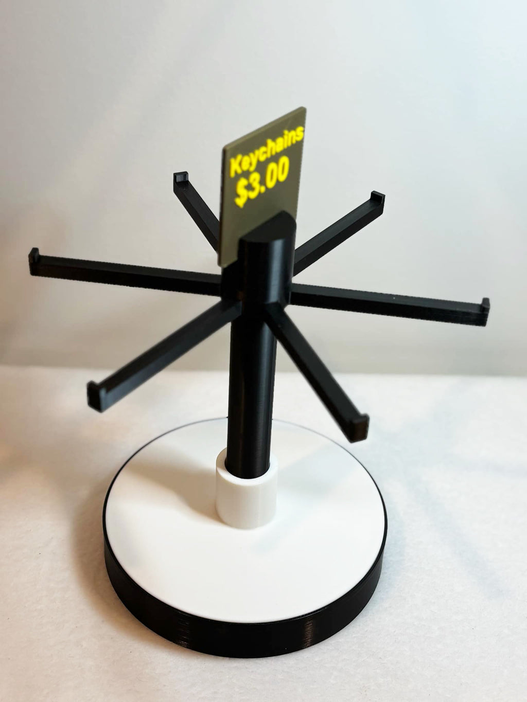 Spinning keychain display stand customizable V2!