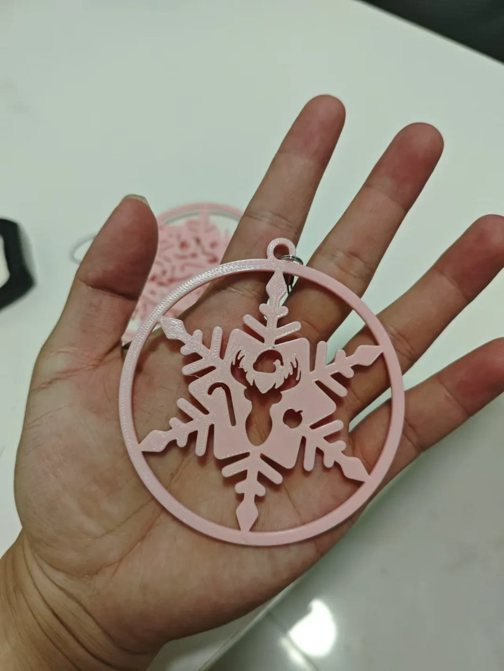 圣诞节雪花麋鹿挂饰