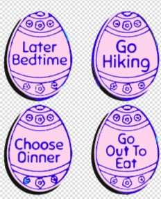 Easter Gift Tokens for inside eggs