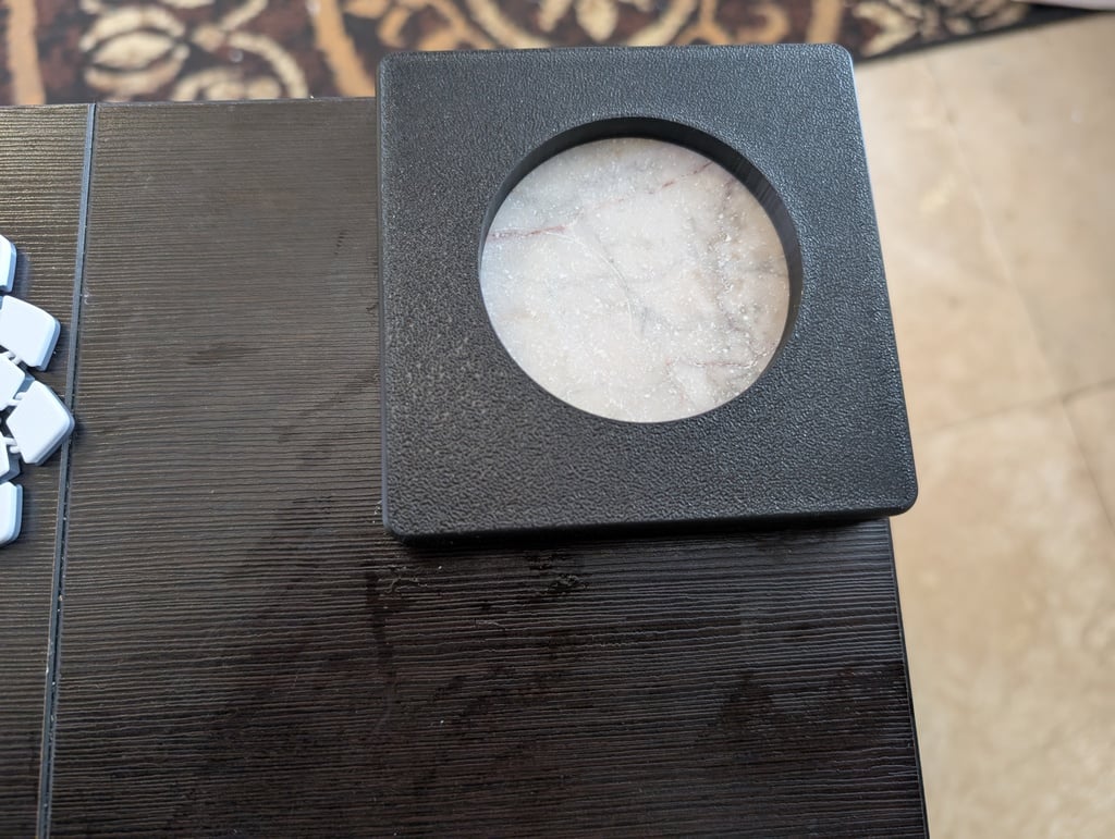 marble sample cupholder / coaster guard
