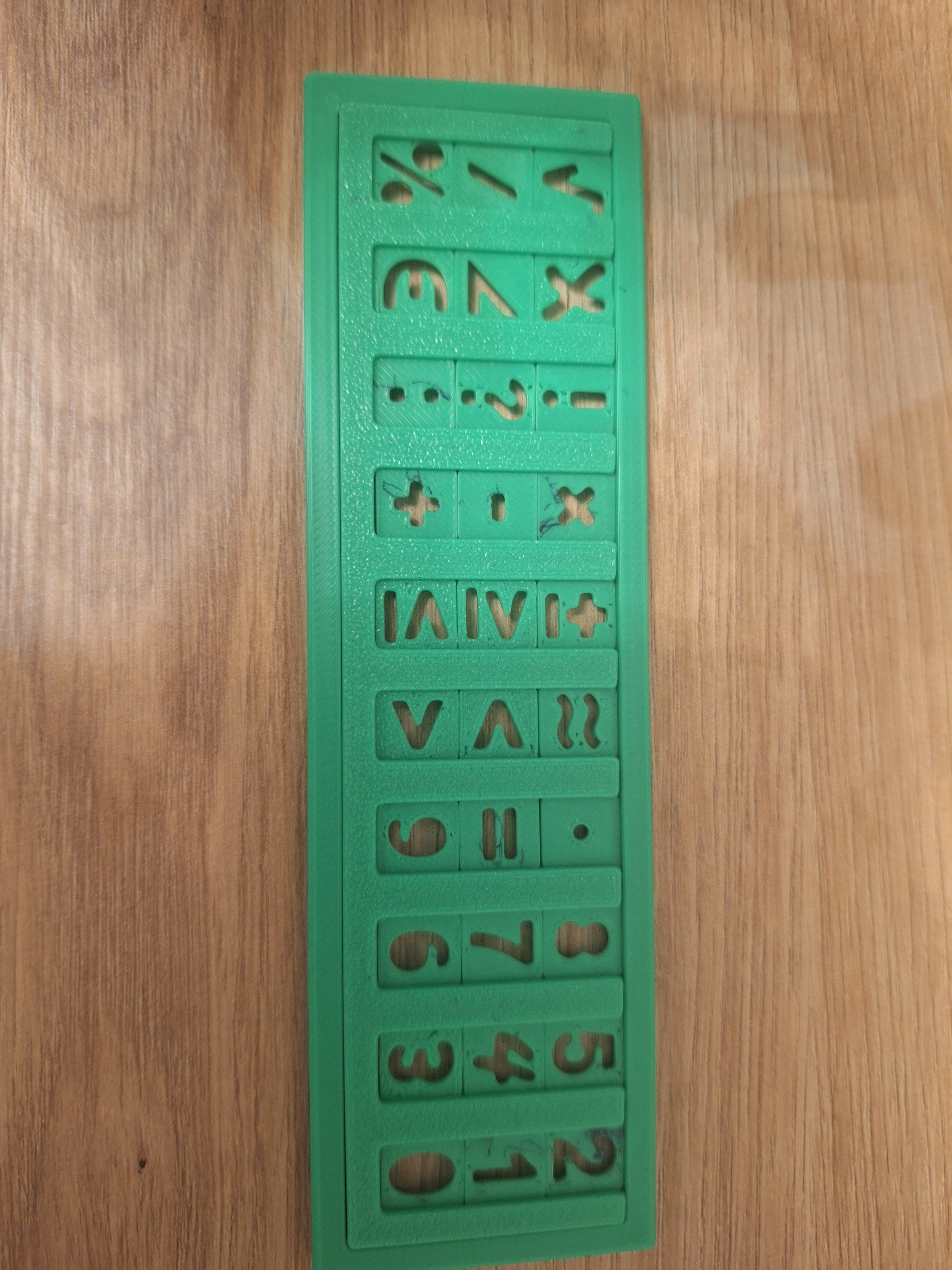 modular stencil, 10×3 characters