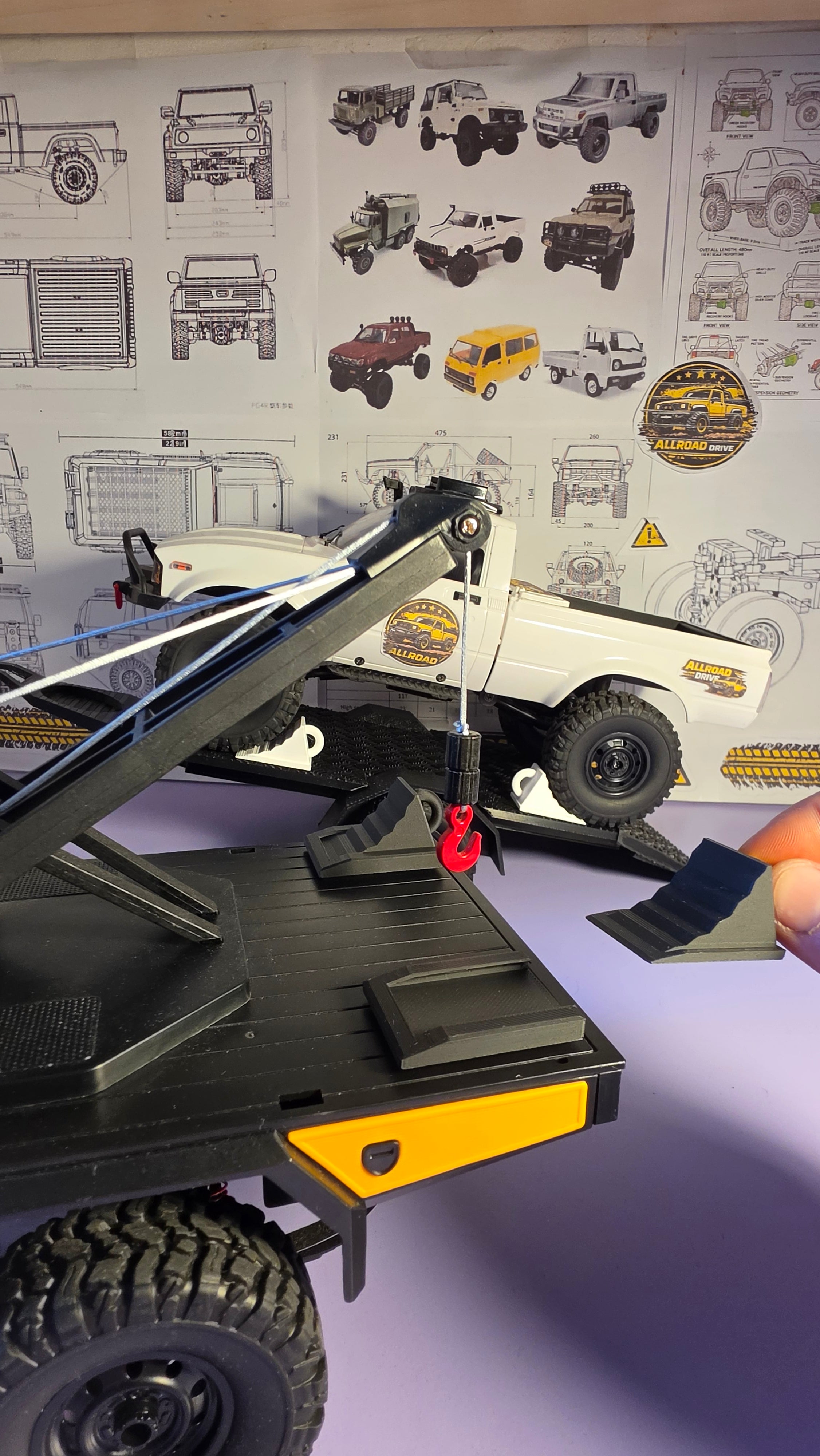 RC Wheel Chocks + Storage Mounts (1:10-1:24)