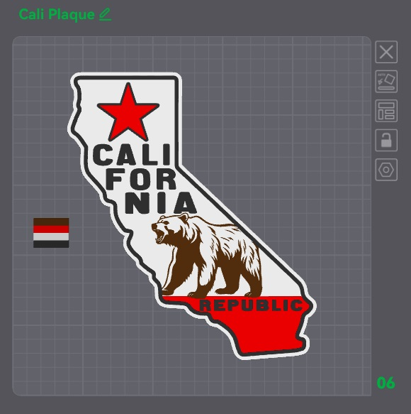 California Bundle Keychain Earring Necklace Plaque