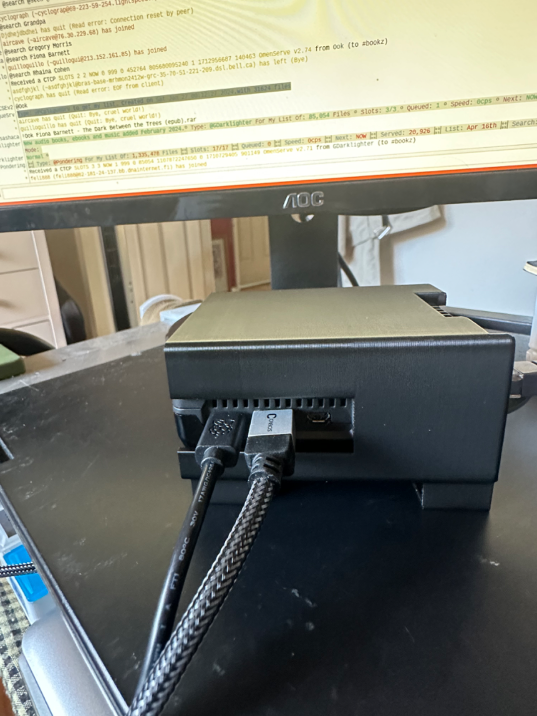 Argon Neo 5 M.2 NVMe Case mount for the Rasp Pi 5