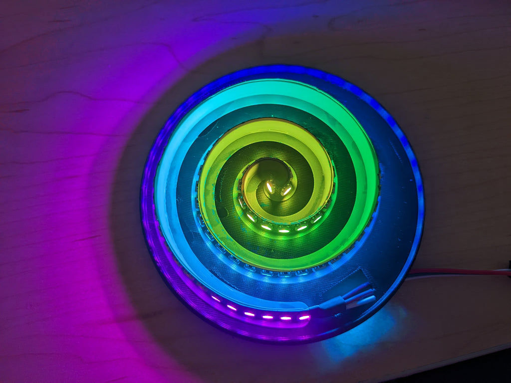 LED Strip Spiral Mount for 3D LED Lamps