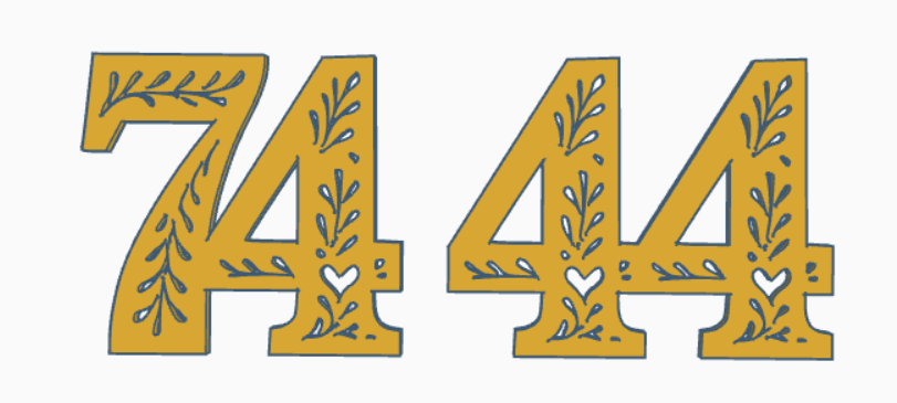 Beautiful ornamental birthday numbers