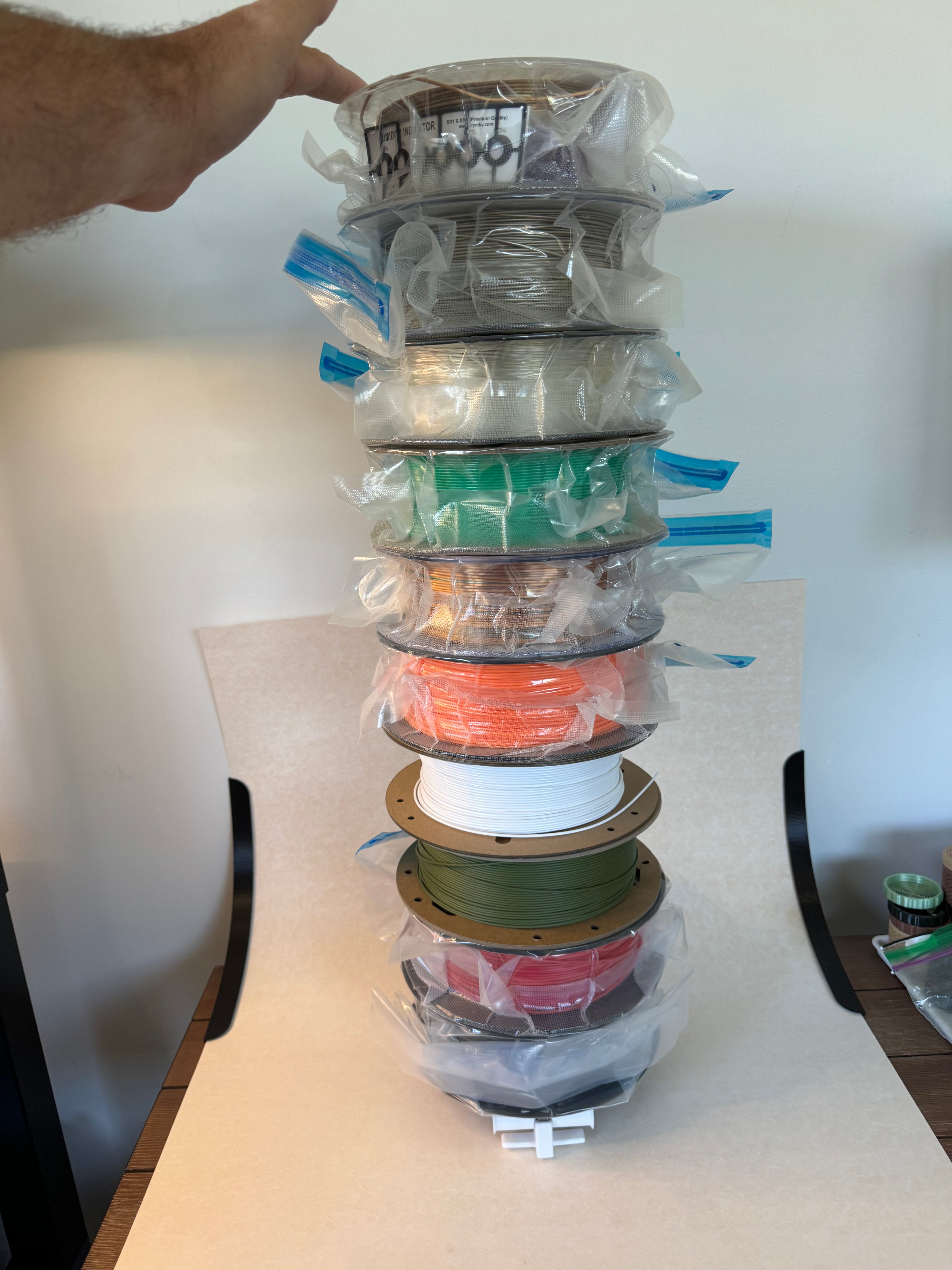 Cereal Box Filament Spool Roller