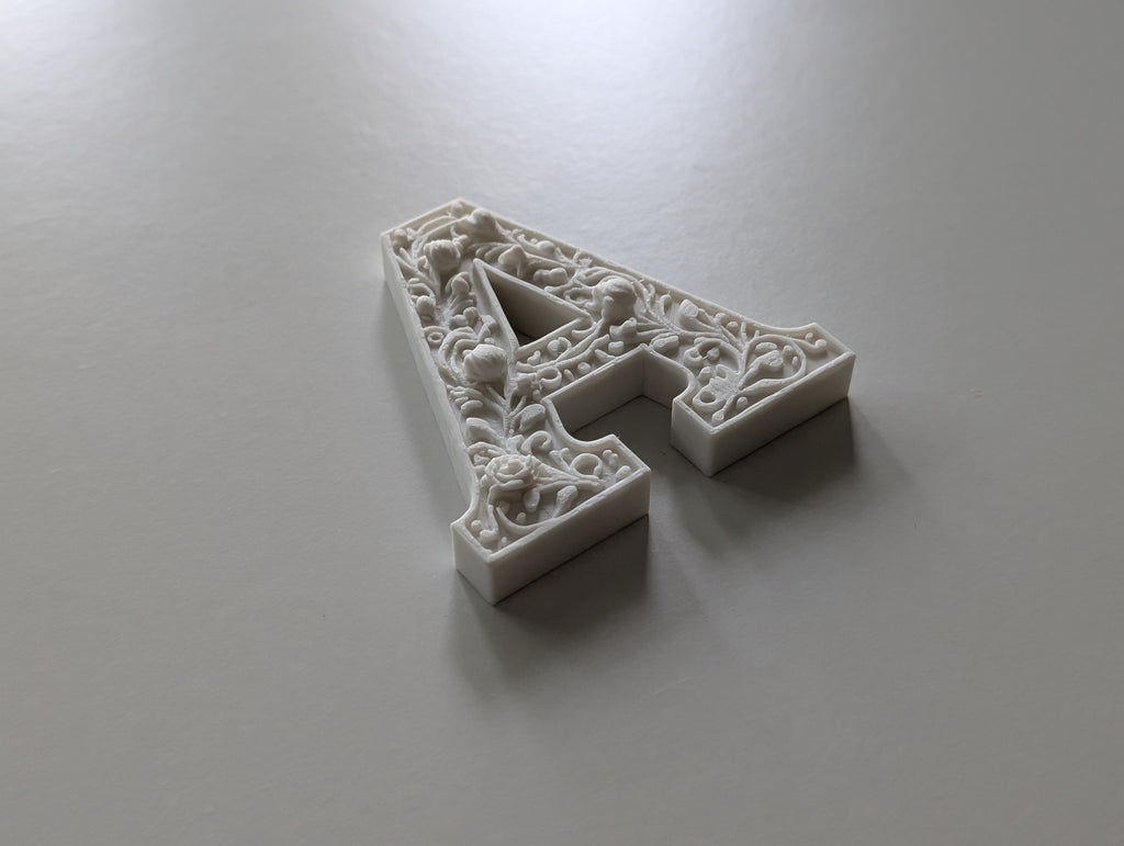 Standing Letter A Floral Gypsum Style