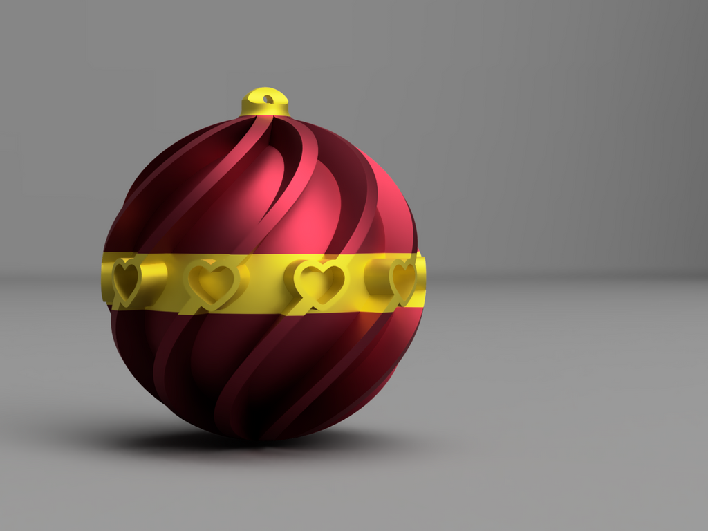 Gift box in the shape of a Christmas ball