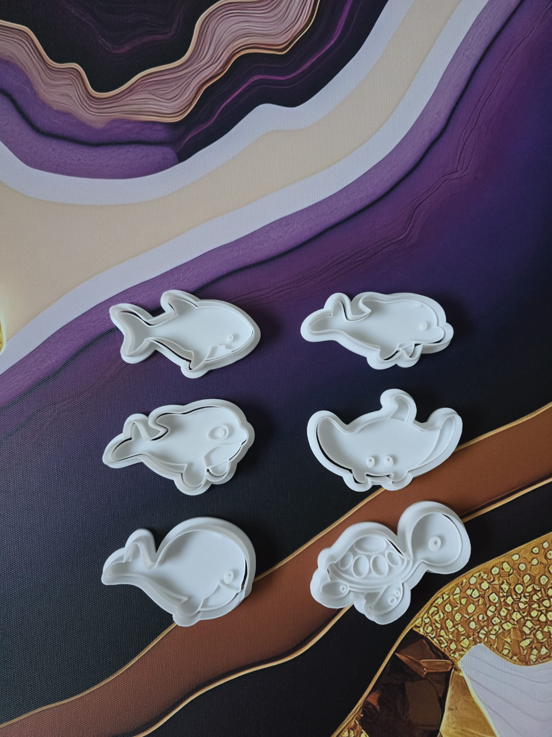 Sea Animal Fish Baking Cookie Cutter Stamp Tool