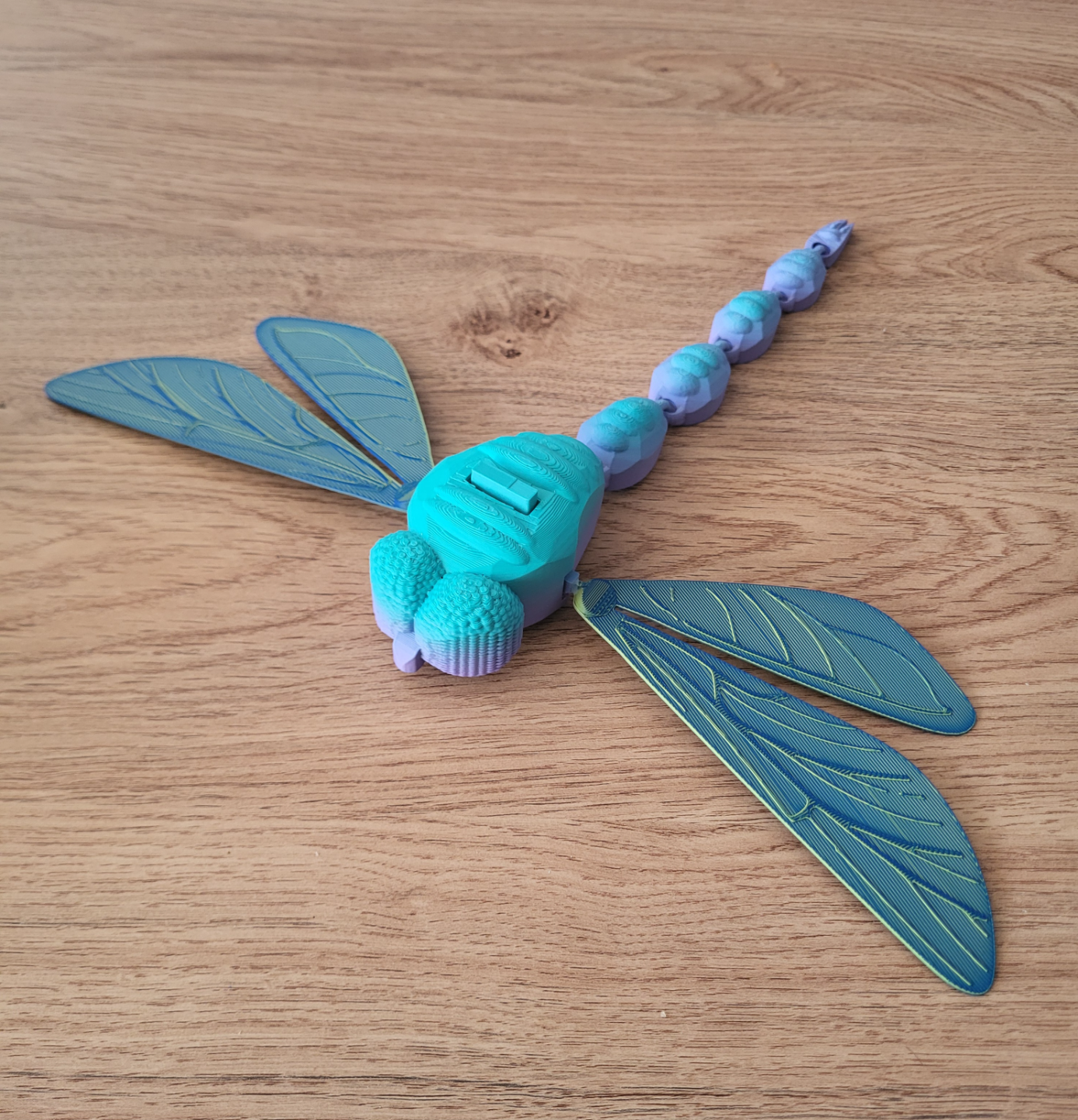 dragonfly articulated with moving wings