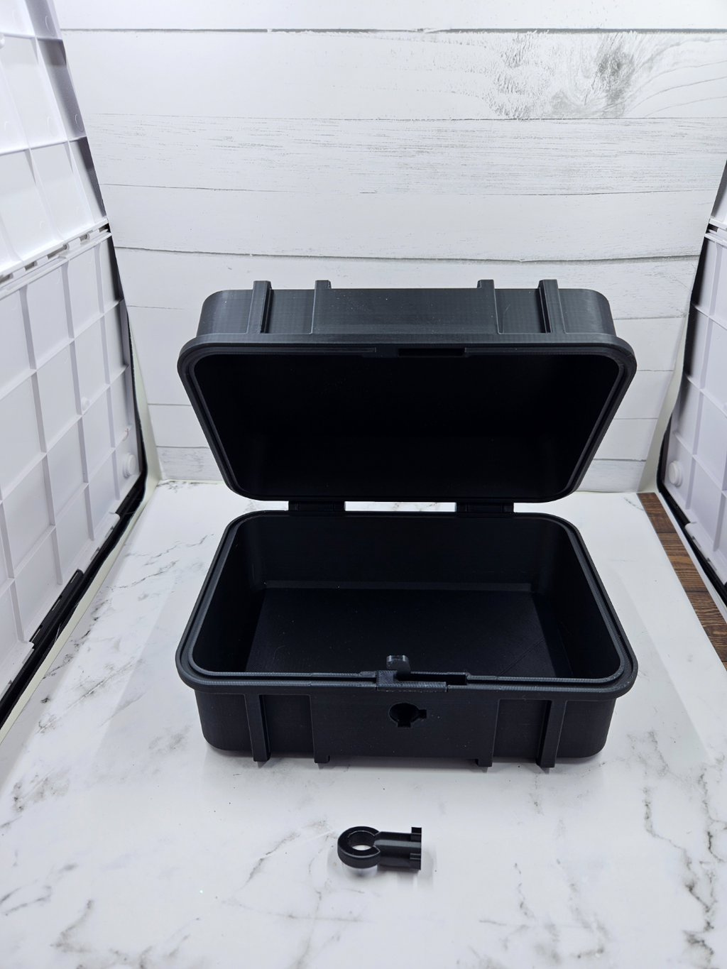Rugged box with tumbler style key and lock