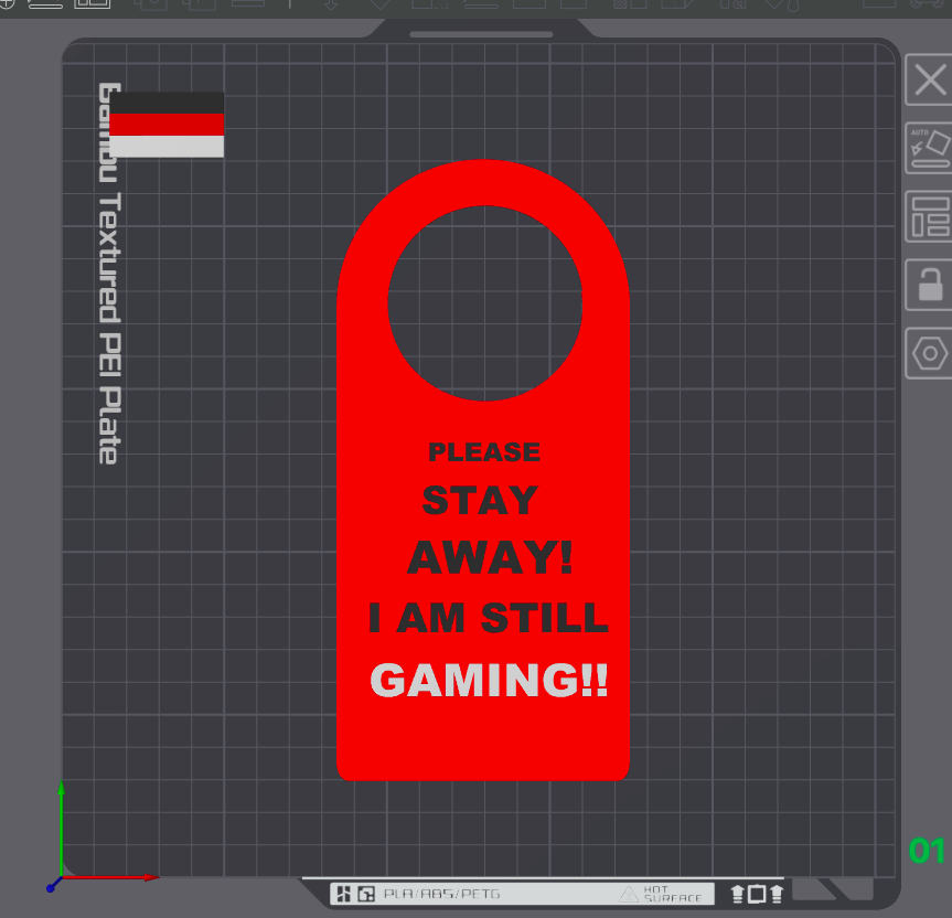 Simple room door hanger （editable）