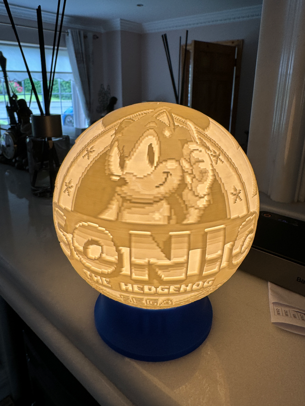 Sonic the Hedgehog Lithophane lamp
