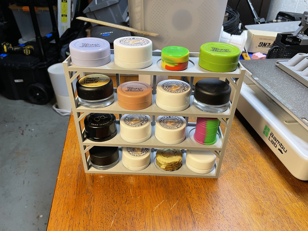 Makeup / Dab Jar Display With Shelves