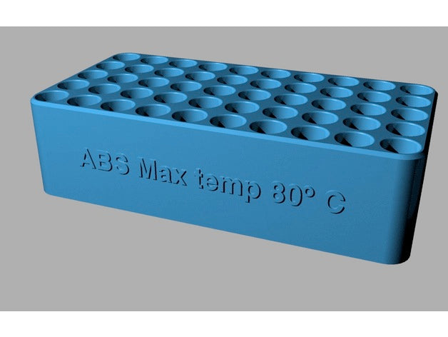 Vial rack for 4 ml (15x45mm) or 12 ml (~15x100mm) vials.