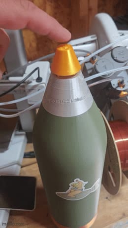 105mm HE Bottle Bunker w/PD fidget fuze