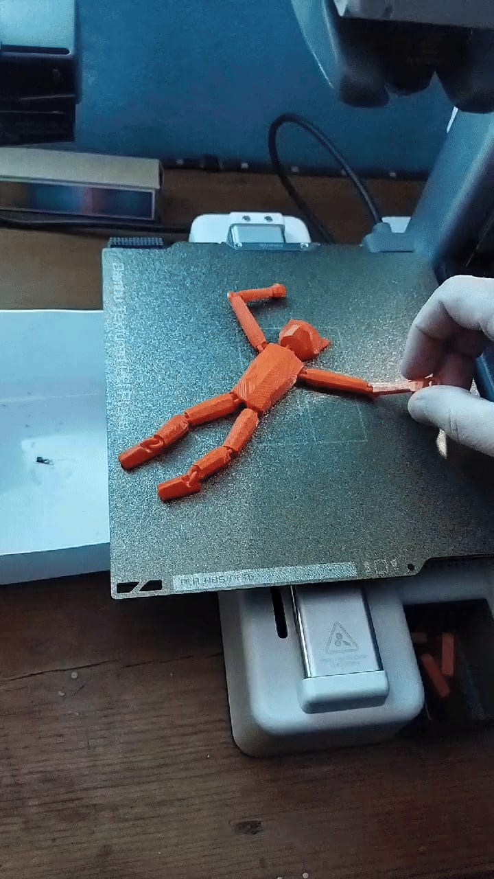 Flexi Cat Man Lowpoly Keychain