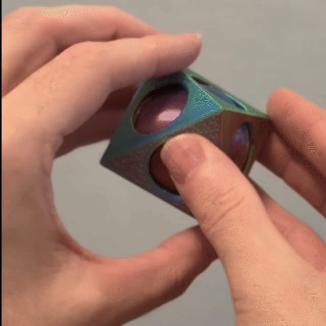Spinning Sphere Inside the Octahedron | Fidget Toy