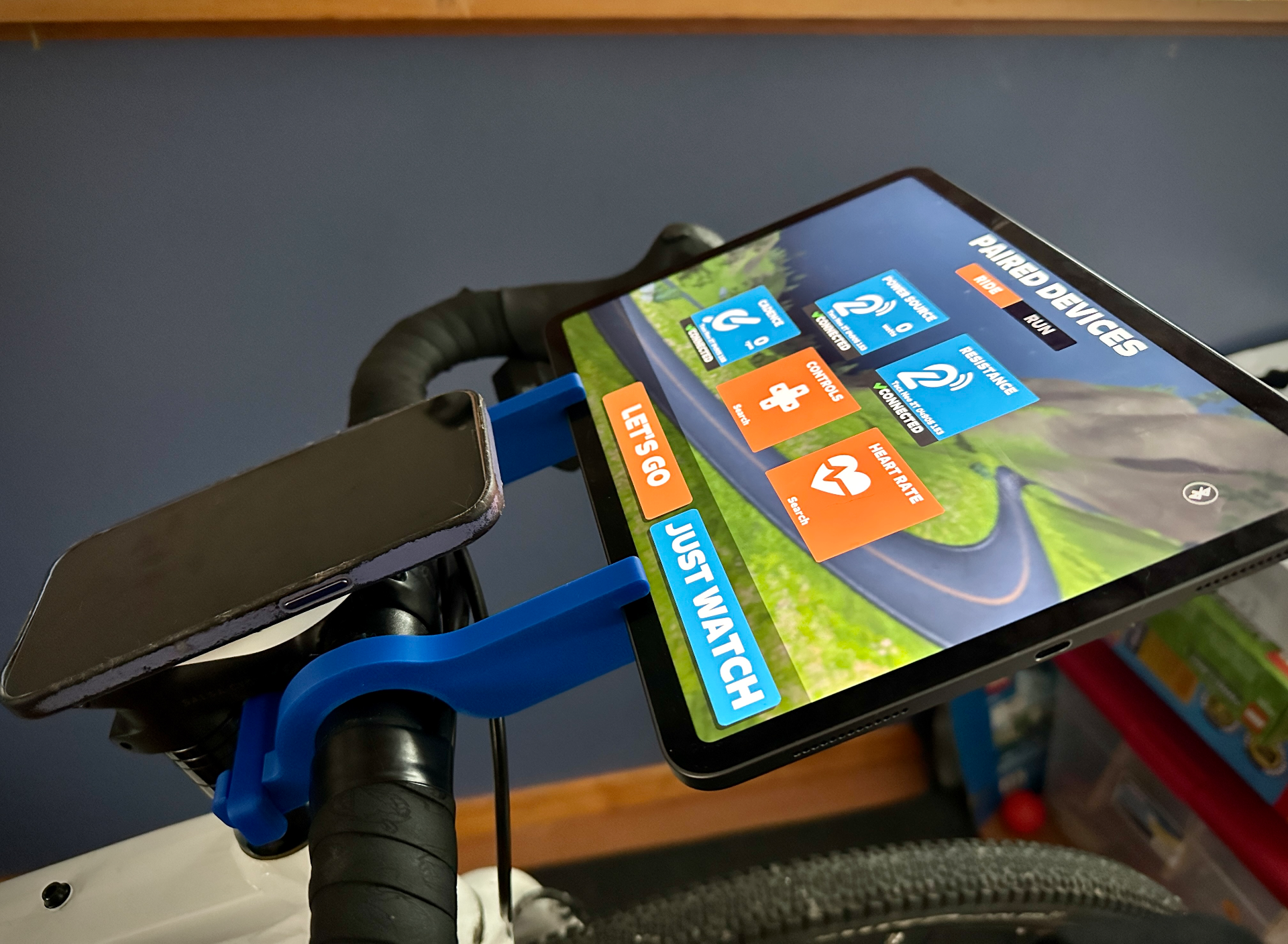 Bike Trainer Tablet Mount (iPad Compatible)