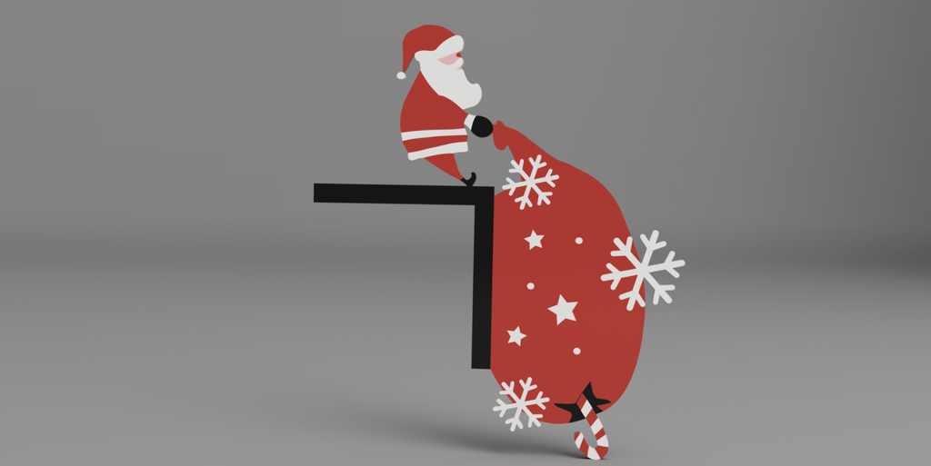 Santa Door Corner Decoration