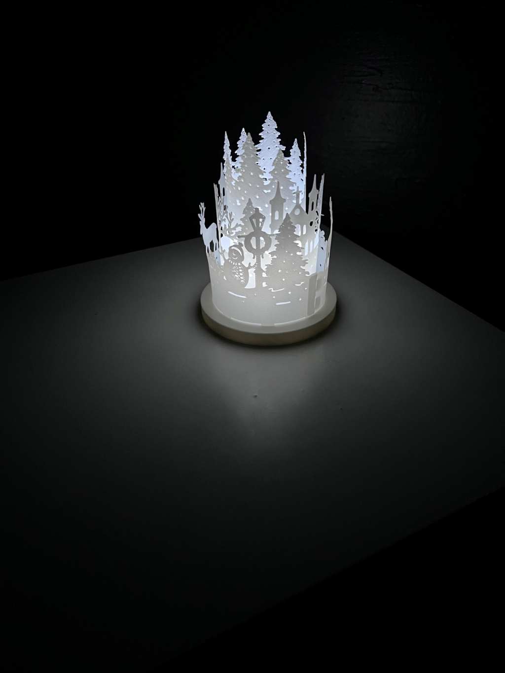 Deer and Snowman Round Lantern