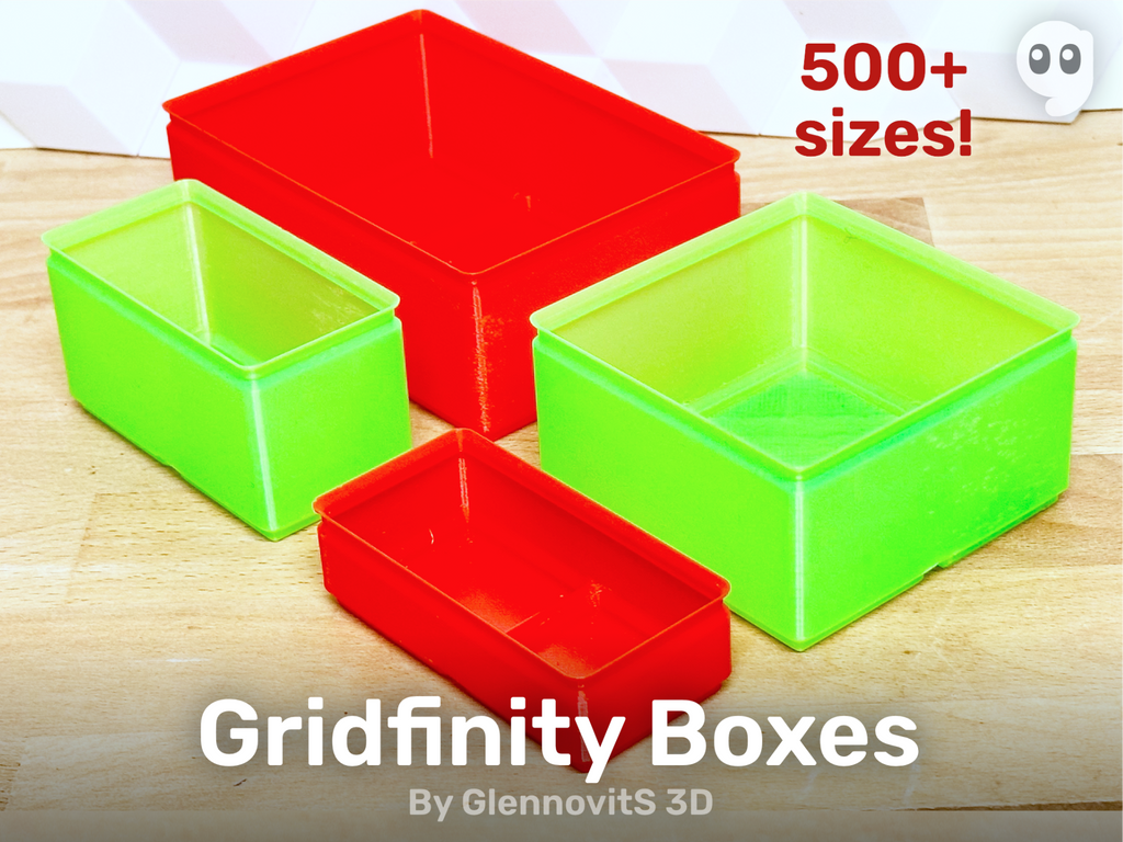 Gridfinity Box (Lightweight, Less Filament)