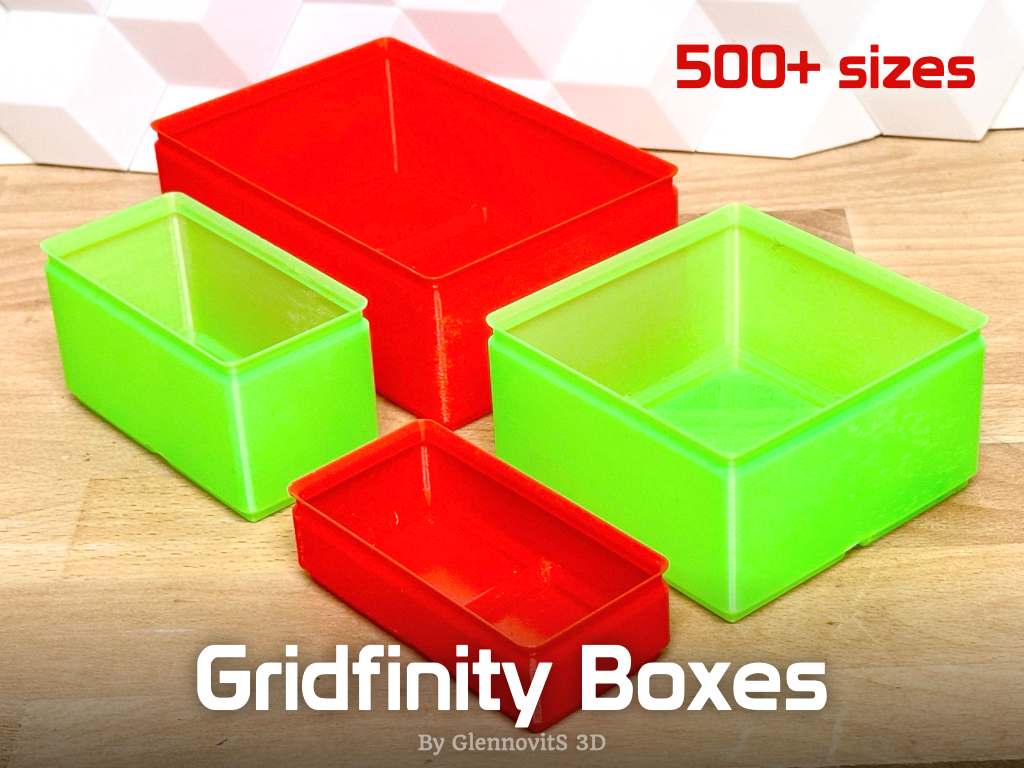 Gridfinity Box (Lightweight, Less Filament)