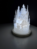 Christmas Scene Round Lantern