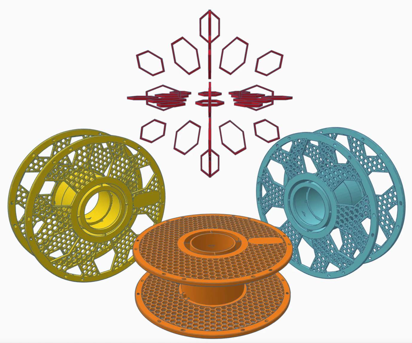 Snowflake Reusable Spool (Bambu Lab AMS Compatible)