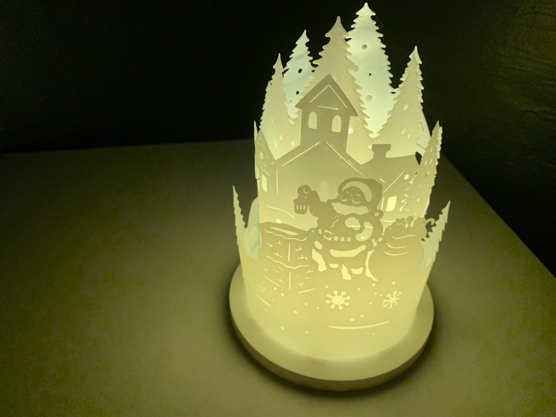 Santa Round Lantern