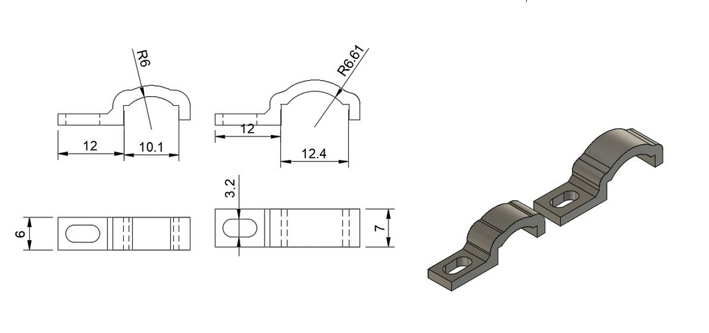 led strip clip - Clip striscia LED