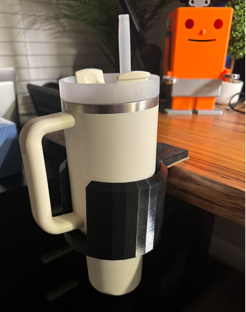 Clamp on desk cup holder for Stanley/Yeti tumblers
