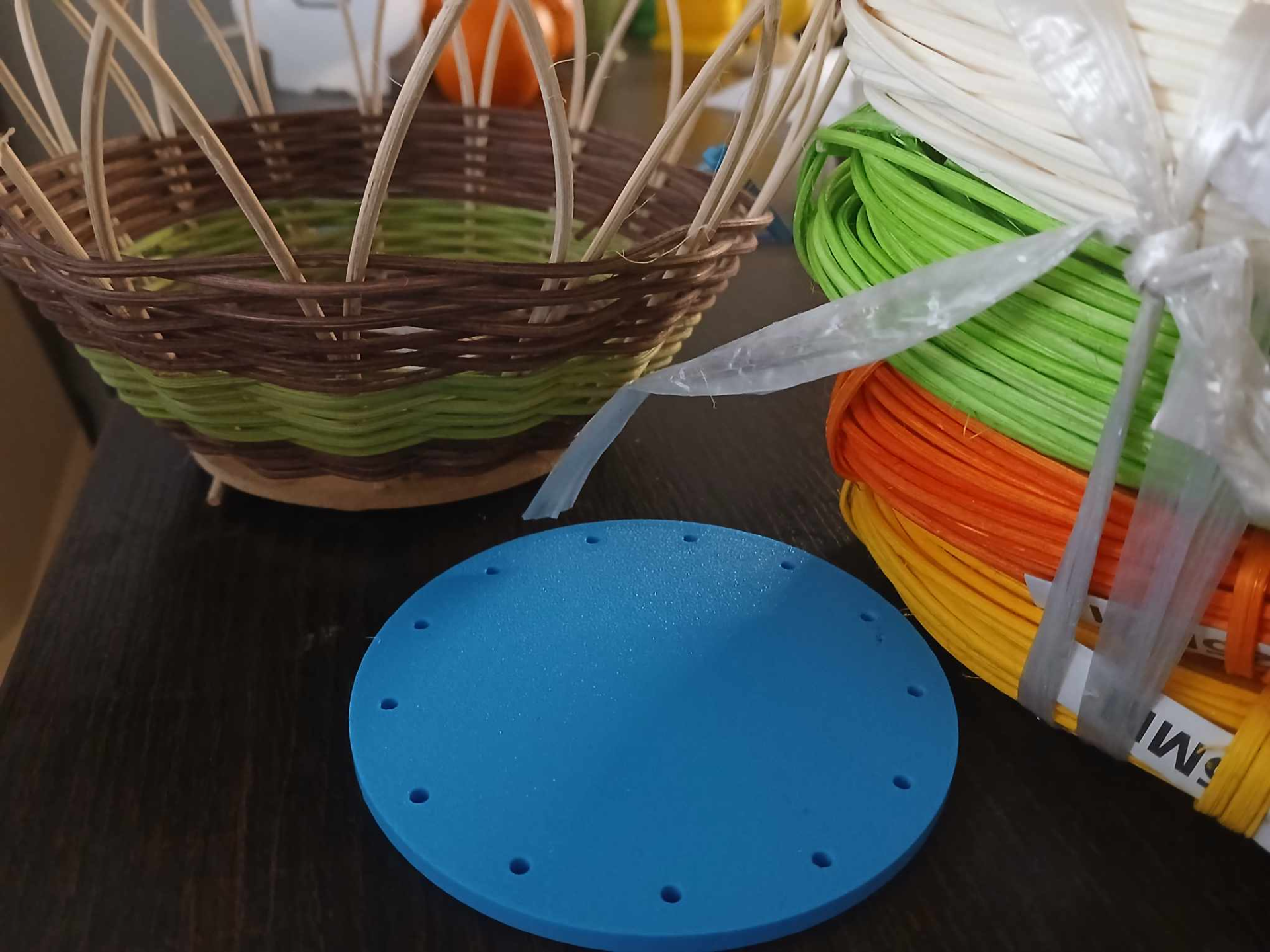 Bottoms for rattan core baskets diy