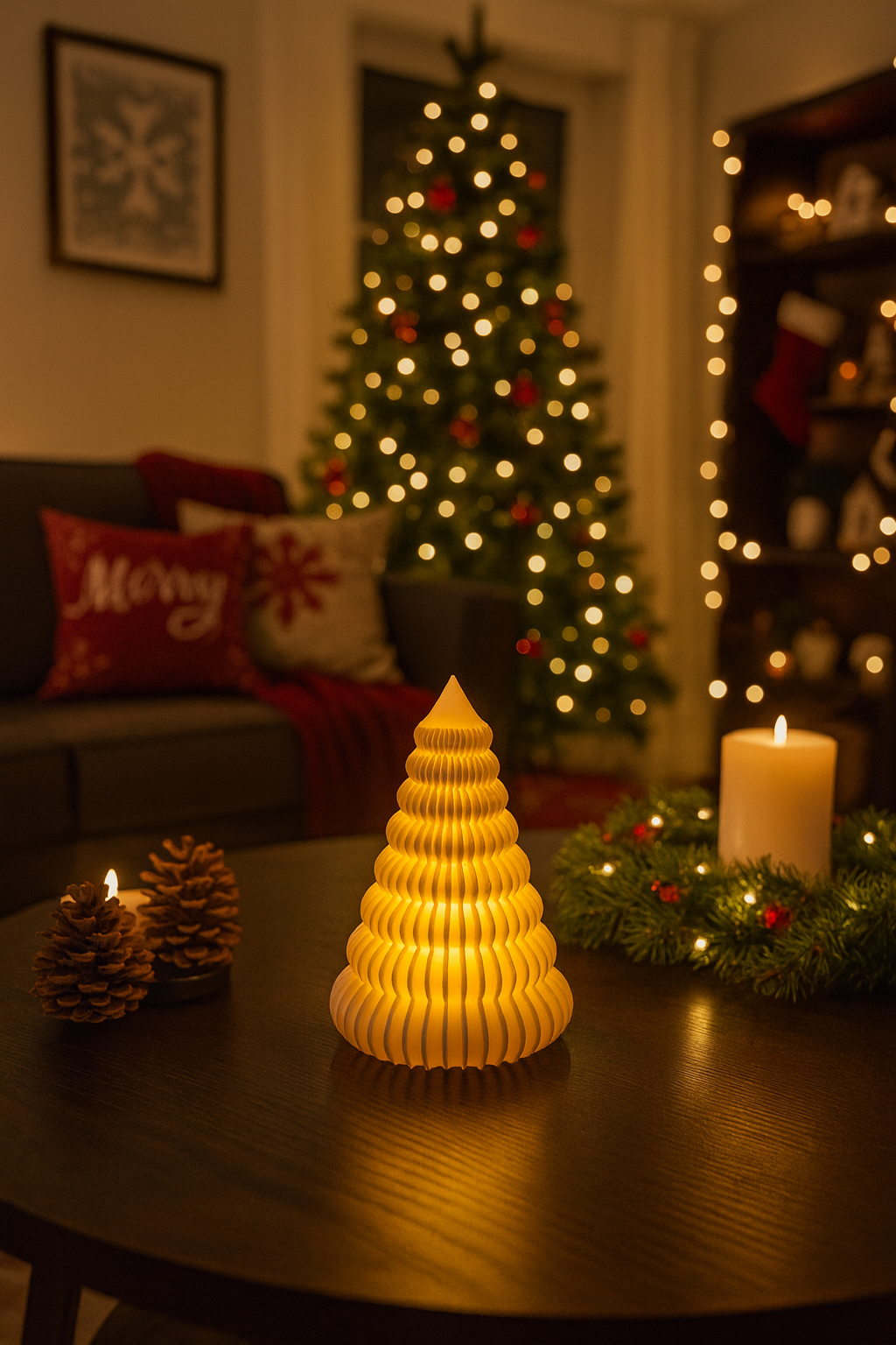 Christmas Gerippter LED-Tannenbaum