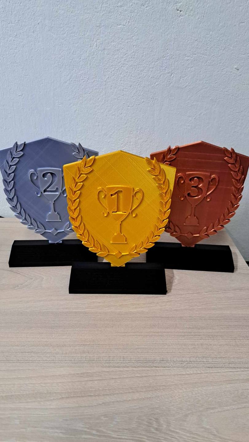 Trophy awards first second third place