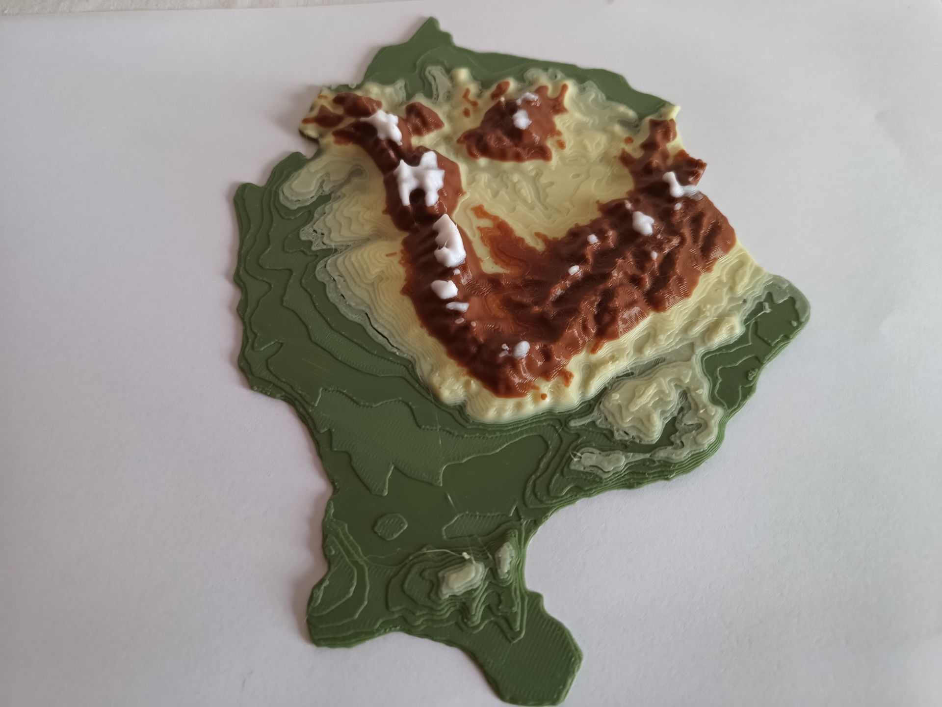 Terrain Map - Colored - Romania - No AMS Nedded