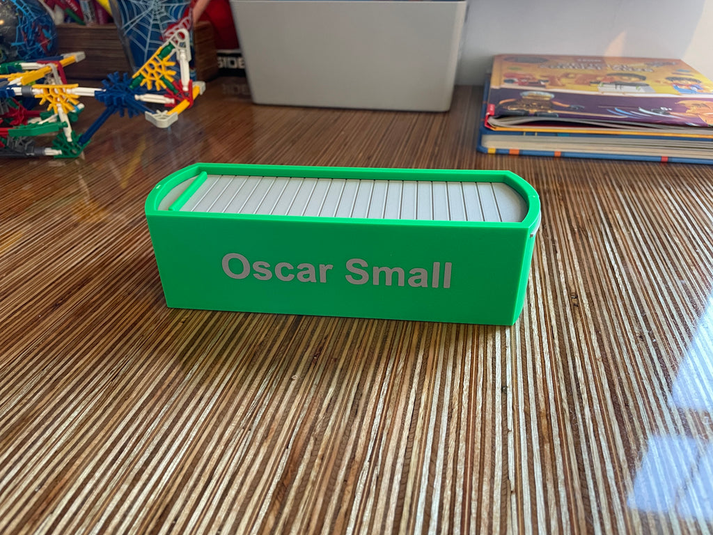Personalised sliding pen / pencil case - no glue