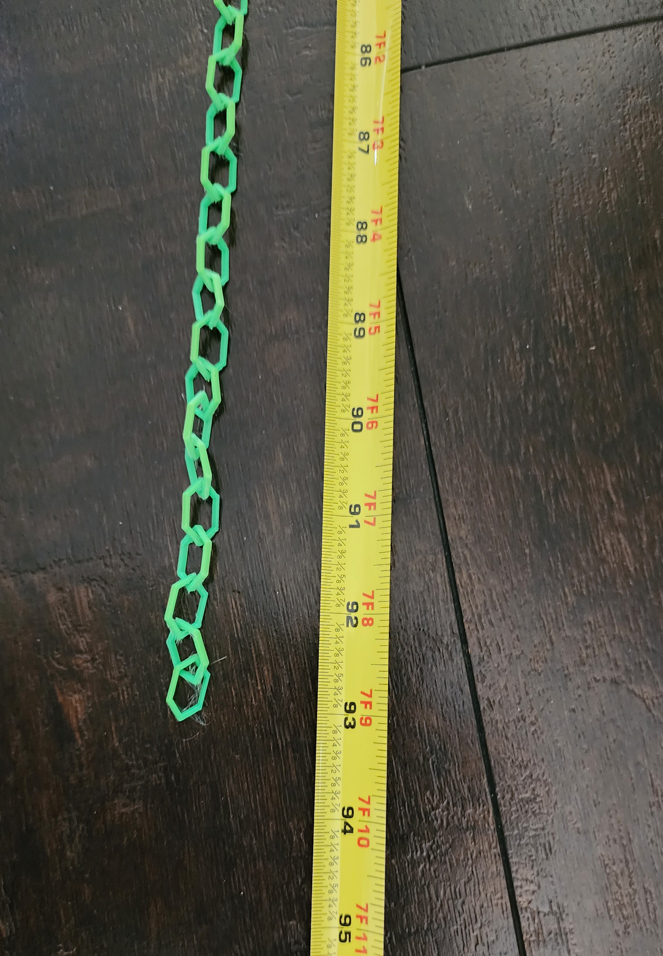 236cm/7'9" Long Hex Chain for MINI - Print in place
